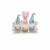 Three Gnome Easter Gnome Easter Egg T-Shirt シール (正面)