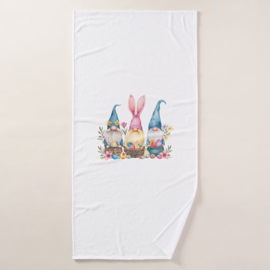 Three Gnome Easter Gnome Easter Egg T-Shirt バスタオル (バスタオル)