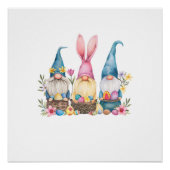 Three Gnome Easter Gnome Easter Egg T-Shirt ポスター (正面)