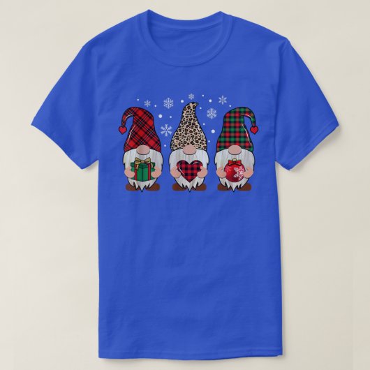 Three Gnome for Women Buffalo Leopard Christmas P Tシャツ (デザイン正面)