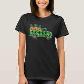 Three Gnome Truck Buffalo Plaid Happy St Patrick's Tシャツ (正面)