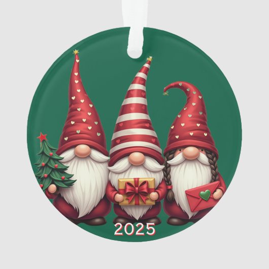 Three Gnomes 2025 Christmas  オーナメント (裏面)