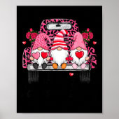 Three Gnomes And Leopard Truck Happy Valentine's D ポスター (正面)