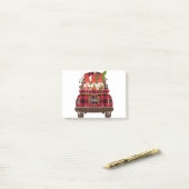 Three Gnomes Car Plaid Matching Family Merry Chris ポストイット (デスク上)