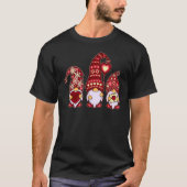 Three Gnomes Holding Leopard Heart & Plaid Valenti Tシャツ (正面)