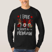 Three Gnomes I Love Being A Memaw Funny Valentines Tシャツ (正面)