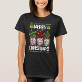 Three Gnomes Matching Family Merry Christmas Tree  Tシャツ (正面)
