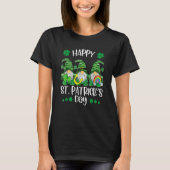 Three Gnomes Shamrock Happy St Patrick's Day Go Lu Tシャツ (正面)