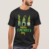Three Gnomes Shamrock Happy St Patrick's Day Go Lu Tシャツ (正面)