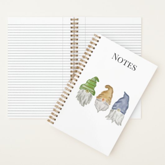 Three Gnomes Watercolor Spiral Notebook  ノートブック (内側)