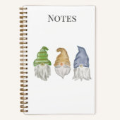 Three Gnomes Watercolor Spiral Notebook  ノートブック (正面)