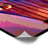 Three Guitar Headsミュージシャン音楽愛好家アート ポスター (角)