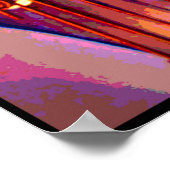 Three Guitar Headsミュージシャン音楽愛好家アート ポスター (角)