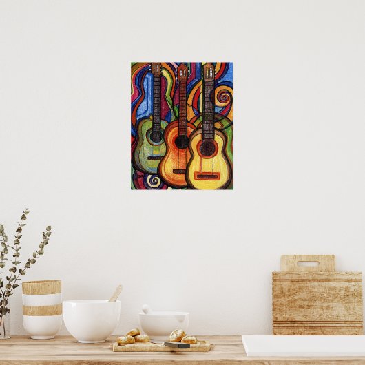 Three Guitars ポスター (キッチン)