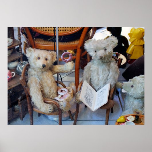 Three Happy Teddy Bears ポスター (正面)