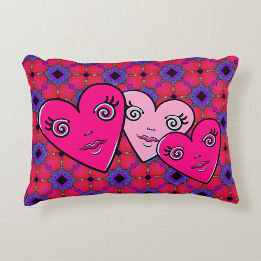 Three Hearts  アクセントクッション (正面)