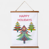 THREE HOLIDAY TREES 吊り下げ型タペストリー (正面)