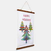 THREE HOLIDAY TREES 吊り下げ型タペストリー (傾斜あり)
