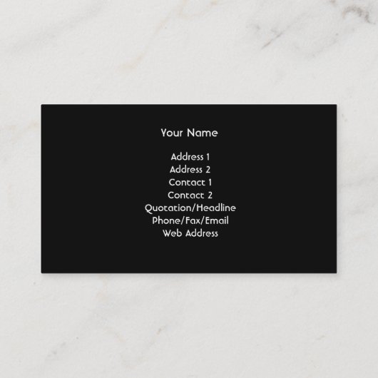 Three Horses Western Business Card 名刺 (裏面)