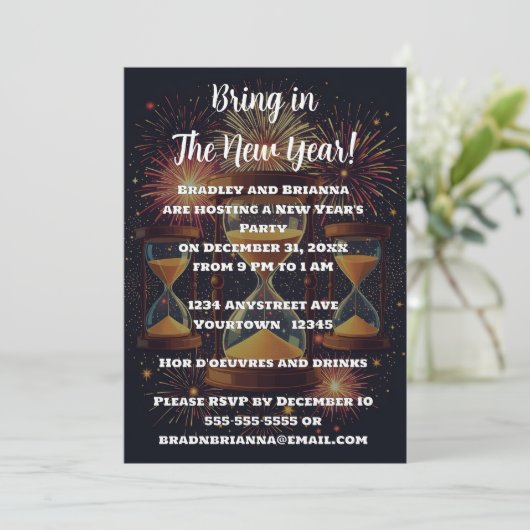 Three Hourglasses New Year's Eve Party 招待状 (スタンド正面)