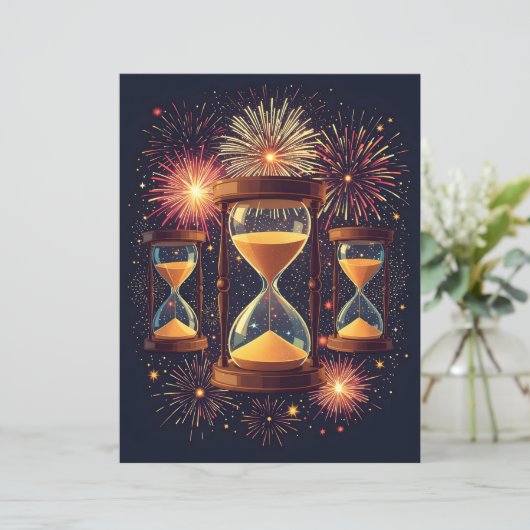 Three Hourglasses New Year's Scrapbook Paper (スタンド正面)