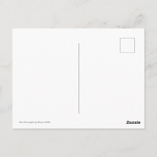 Three Hummingbirds ポストカード (裏面)