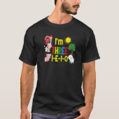 Three I E I O Farmパーティー3rdバースデーガールウェア Tシャツ (正面)