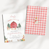 Three-I-E-I-O Farm Christmas 3rd Birthdayパーティー 招待状