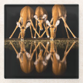Three Impala Drink Together at Night ガラスコースター (正面)