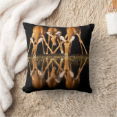 Three Impala Drink Together at Night クッション (ブランケット)