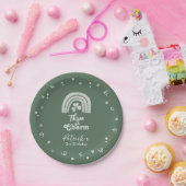 Three Is A Charm Shamrock Any Age Birthday ペーパープレート (パーティー)