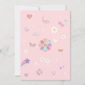 Three Is A Vibe Sun Rainbow Disco 3rd Birthday 招待状 (裏面)