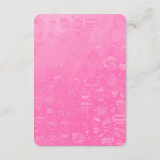 Three It’s Time for Tea 3rd Birthday Invitation 招待状 (裏面)