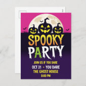 Three Jack O'Lantern Spooky Party シーズンポストカード (正面/裏面)