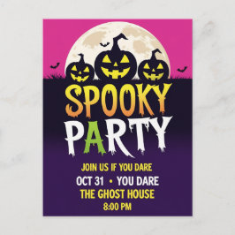 Three Jack O'Lantern Spooky Party シーズンポストカード