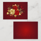 Three Jewelry Roses プレイスカード (正面/裏面)