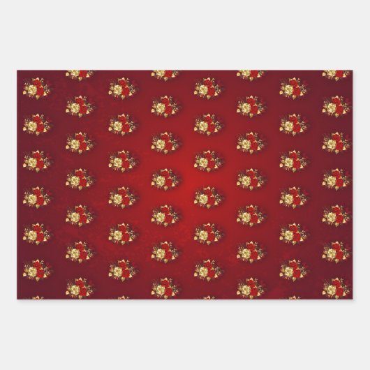 Three Jewelry Roses ラッピングペーパーシート (正面)