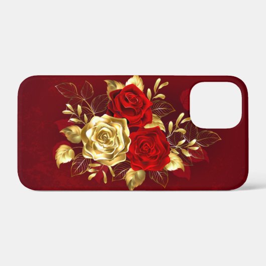 Three Jewelry Roses Case-Mate iPhoneケース (裏面 (横))