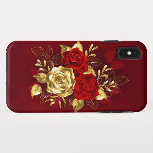 Three Jewelry Roses Case-Mate iPhoneケース (裏面(横))
