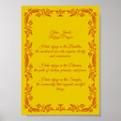 Three Jewels Refuge Buddhist Minimalist Adult  ポスター (正面)