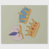 THREE KING CROWN WRAPPING PAPER ラッピングペーパー (フラット)