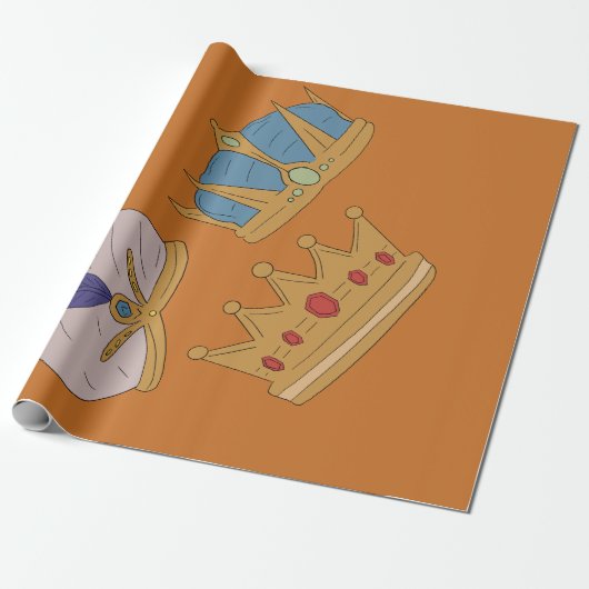 THREE KING CROWN WRAPPING PAPER  ラッピングペーパー (アンロールド)