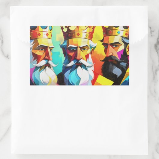 Three Kings 長方形シール (バッグ)