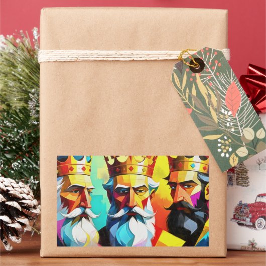 Three Kings 長方形シール (クリスマス)