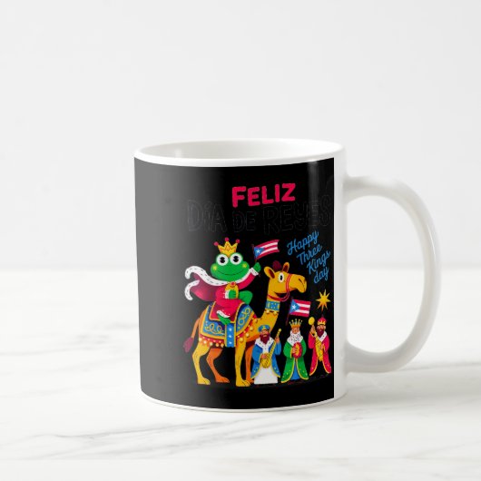 Three Kings Day Puerto Rican &amp; Coqui Frog Bori コーヒーマグカップ (右)