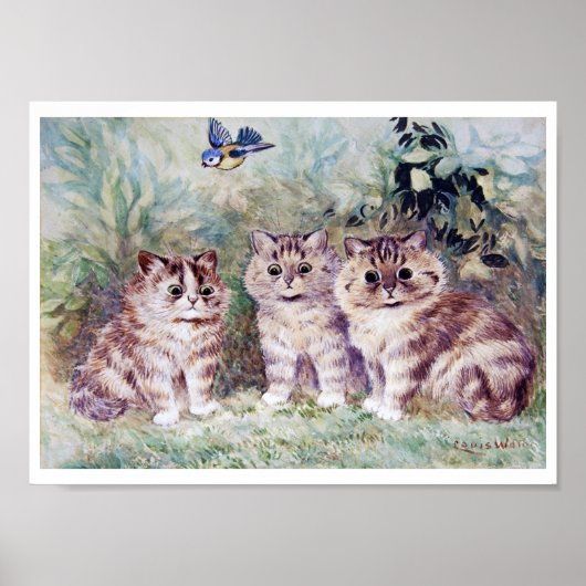 Three Kittens, Louis Wain ポスター (正面)