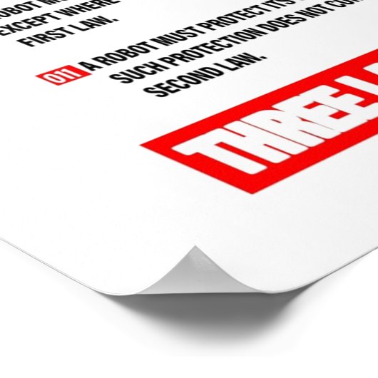 THREE LAWS OF ROBOTICS ポスター (角)