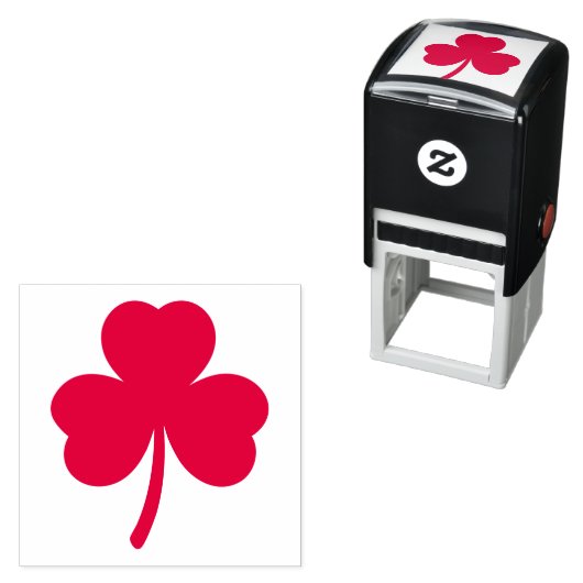 Three Leaf Clover Personalized Self Inking Stamp セルフインキングスタンプ (インサイチュ)