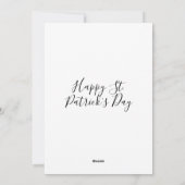 Three Leaf Lucky Irish Happy St Patrick's Day シーズンカード (裏面)