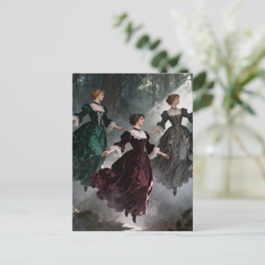 Three levitating women in the forest ポストカード (スタンド正面)